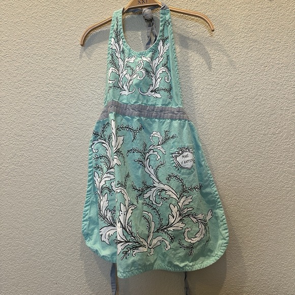 Molly Hatch Other - Anthropologie Molly Hatch Apron Make it Happen Blue Shower Hostess Mom 27x32